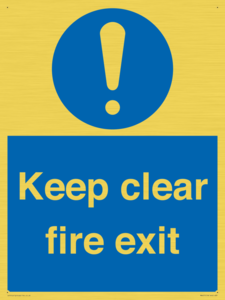 MA457: Keep Clear Fire Exit
