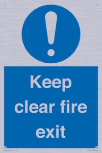 MA457: Keep Clear Fire Exit