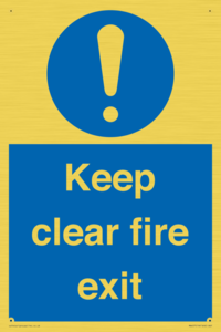 MA457: Keep Clear Fire Exit