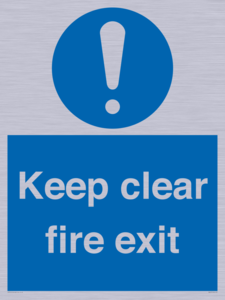 MA457: Keep Clear Fire Exit