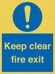MA457: Keep Clear Fire Exit