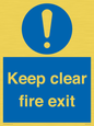 MA457: Keep Clear Fire Exit