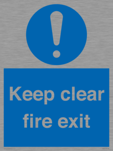 MA457: Keep Clear Fire Exit