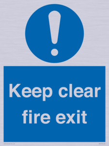 MA457: Keep Clear Fire Exit