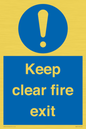 MA457: Keep Clear Fire Exit