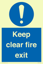 MA457: Keep Clear Fire Exit