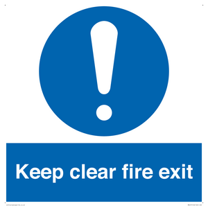 MA457: Keep Clear Fire Exit