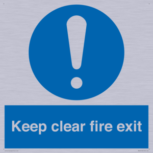 MA457: Keep Clear Fire Exit