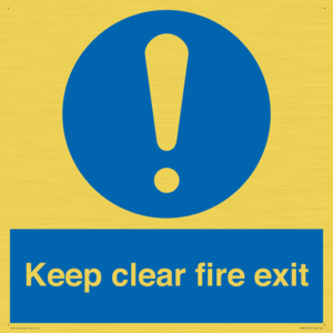 MA457: Keep Clear Fire Exit