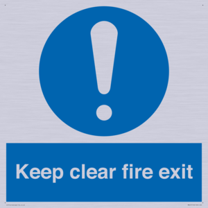 MA457: Keep Clear Fire Exit
