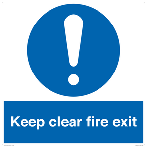 MA457: Keep Clear Fire Exit