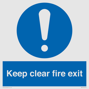 MA457: Keep Clear Fire Exit