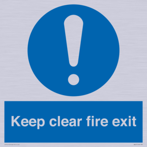 MA457: Keep Clear Fire Exit