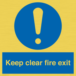 MA457: Keep Clear Fire Exit