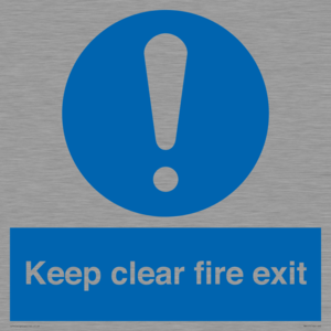 MA457: Keep Clear Fire Exit