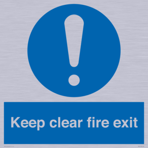 MA457: Keep Clear Fire Exit