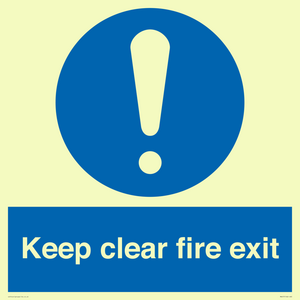 MA457: Keep Clear Fire Exit