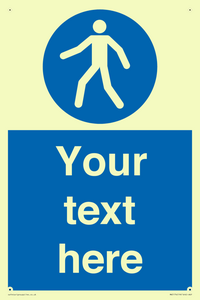 MA5174: Custom Pedestrian Only Sign