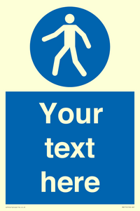 MA5174: Custom Pedestrian Only Sign