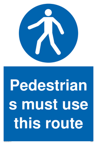 MA5327: Pedestrians must use this route