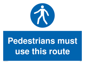 MA5327: Pedestrians must use this route