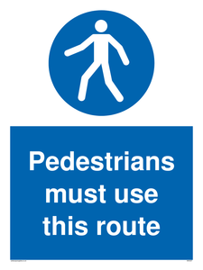 MA5327: Pedestrians must use this route