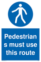 MA5327: Pedestrians must use this route