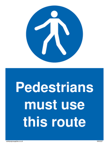 MA5327: Pedestrians must use this route