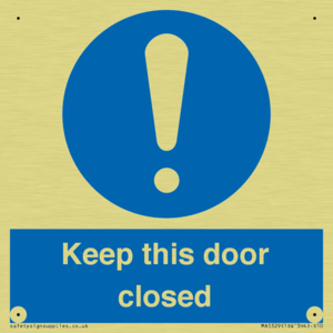 MA5329: Keep this door closed