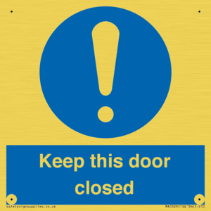 MA5329: Keep this door closed