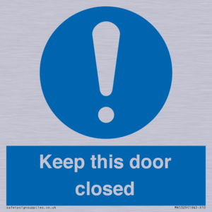 MA5329: Keep this door closed