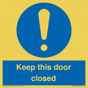 MA5329: Keep this door closed