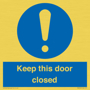 MA5329: Keep this door closed
