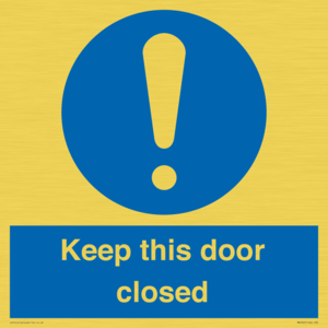 MA5329: Keep this door closed