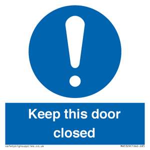 MA5329: Keep this door closed