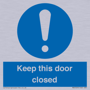 MA5329: Keep this door closed