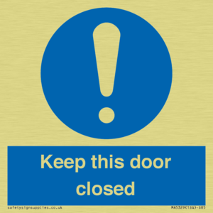 MA5329: Keep this door closed