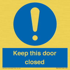 MA5329: Keep this door closed