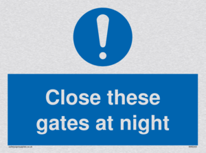 MA5343: Close these gates at night