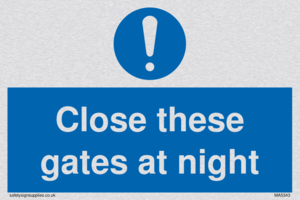 MA5343: Close these gates at night