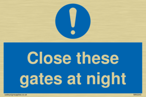 MA5343: Close these gates at night