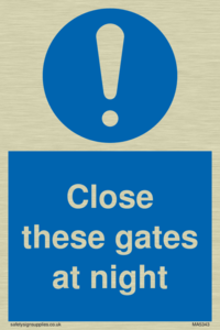 MA5343: Close these gates at night