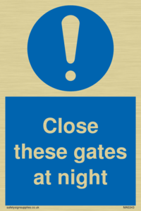 MA5343: Close these gates at night