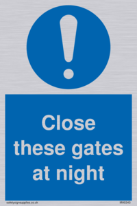 MA5343: Close these gates at night