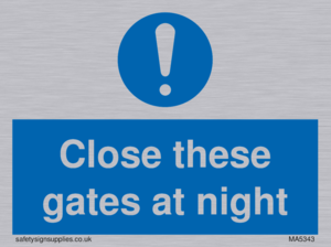 MA5343: Close these gates at night