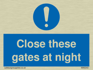 MA5343: Close these gates at night
