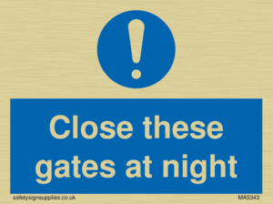 MA5343: Close these gates at night