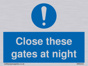 MA5343: Close these gates at night
