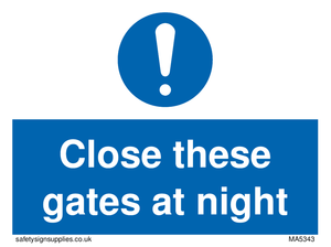 MA5343: Close these gates at night