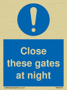 MA5343: Close these gates at night